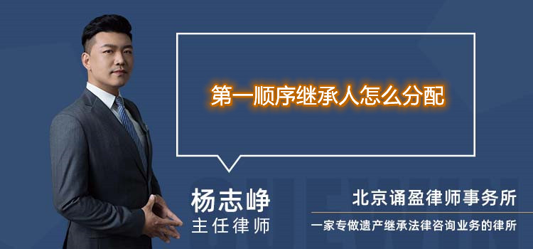 第一順序繼承人怎么分配