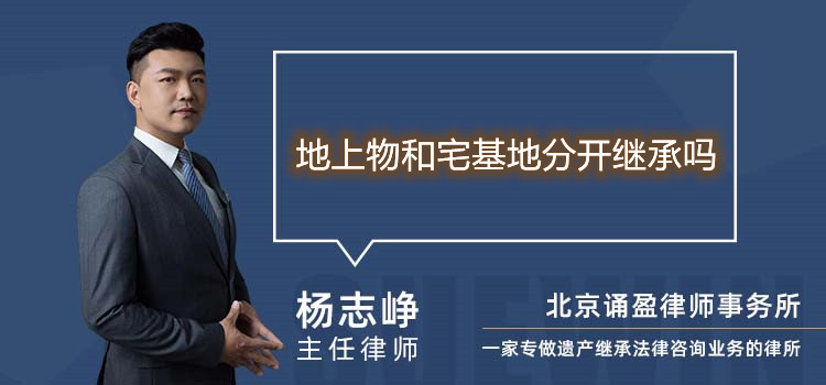 地上物和宅基地分開繼承嗎