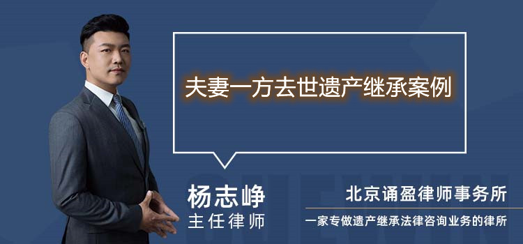 夫妻一方去世遺產(chǎn)繼承案例