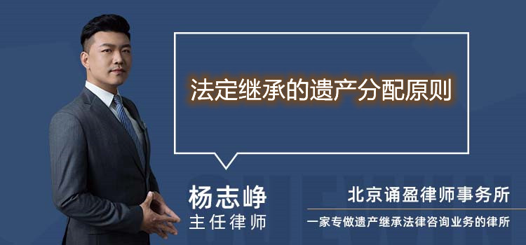 法定繼承的遺產(chǎn)分配原則