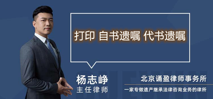 打印 自書遺囑 代書遺囑