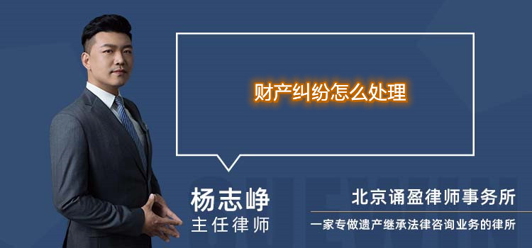 財(cái)產(chǎn)糾紛怎么處理